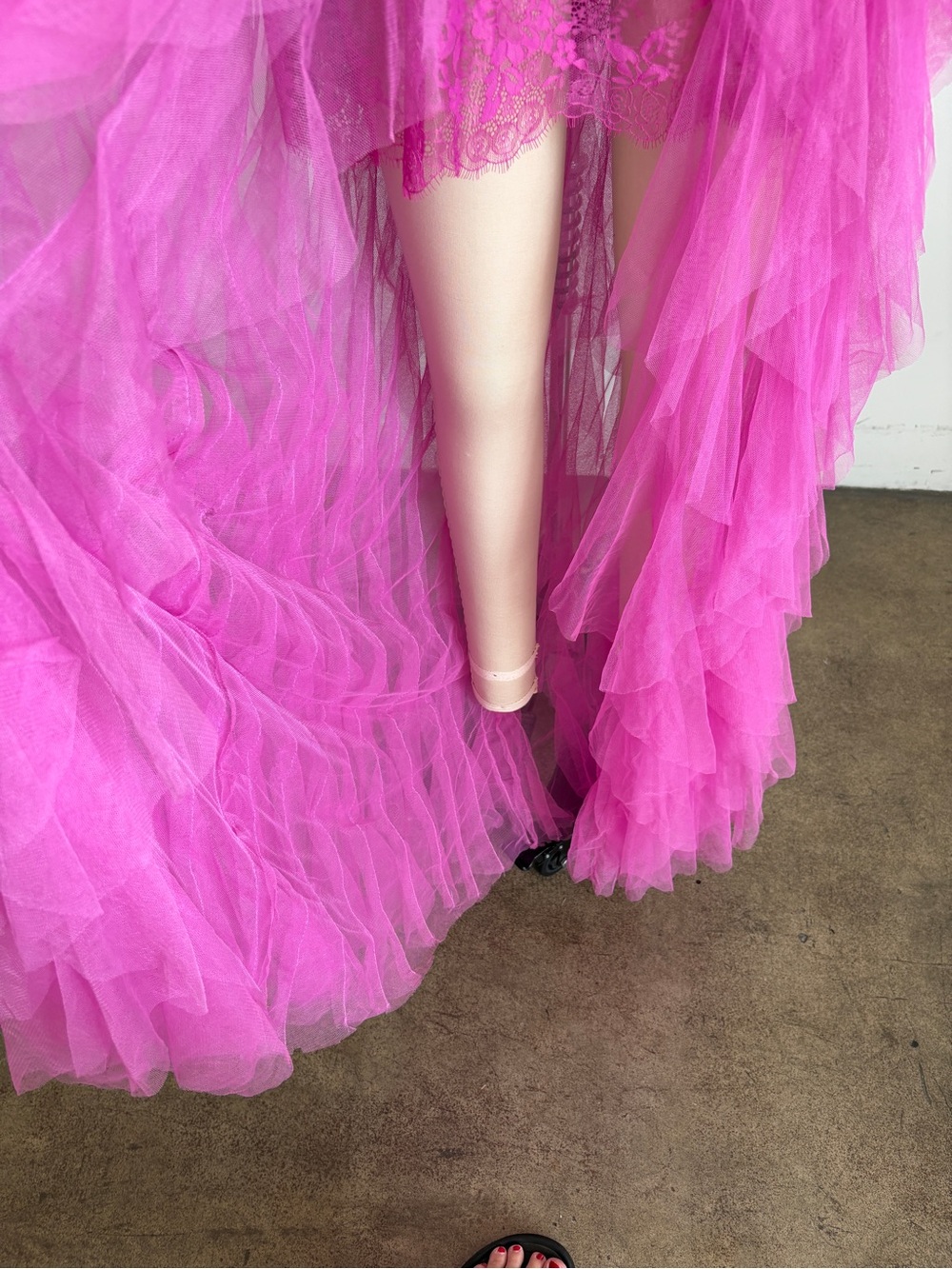 NWT For Love & Lemons Strapless Bustier Dress Gown in Fuchsia Sz Large - Picture 9 of 14